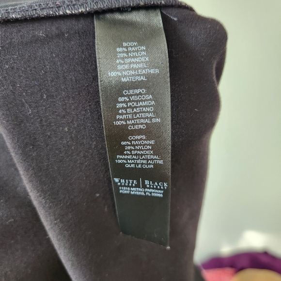 WHBM Faux Leather Panel Ponte Legging Size M - Picture 7 of 7